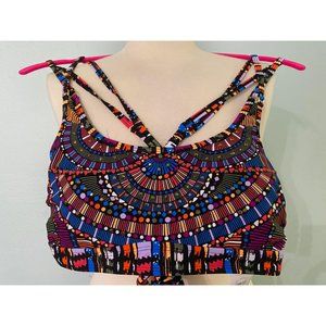 Gold Studded Neo Tribe Bikini Swim Yoga Top